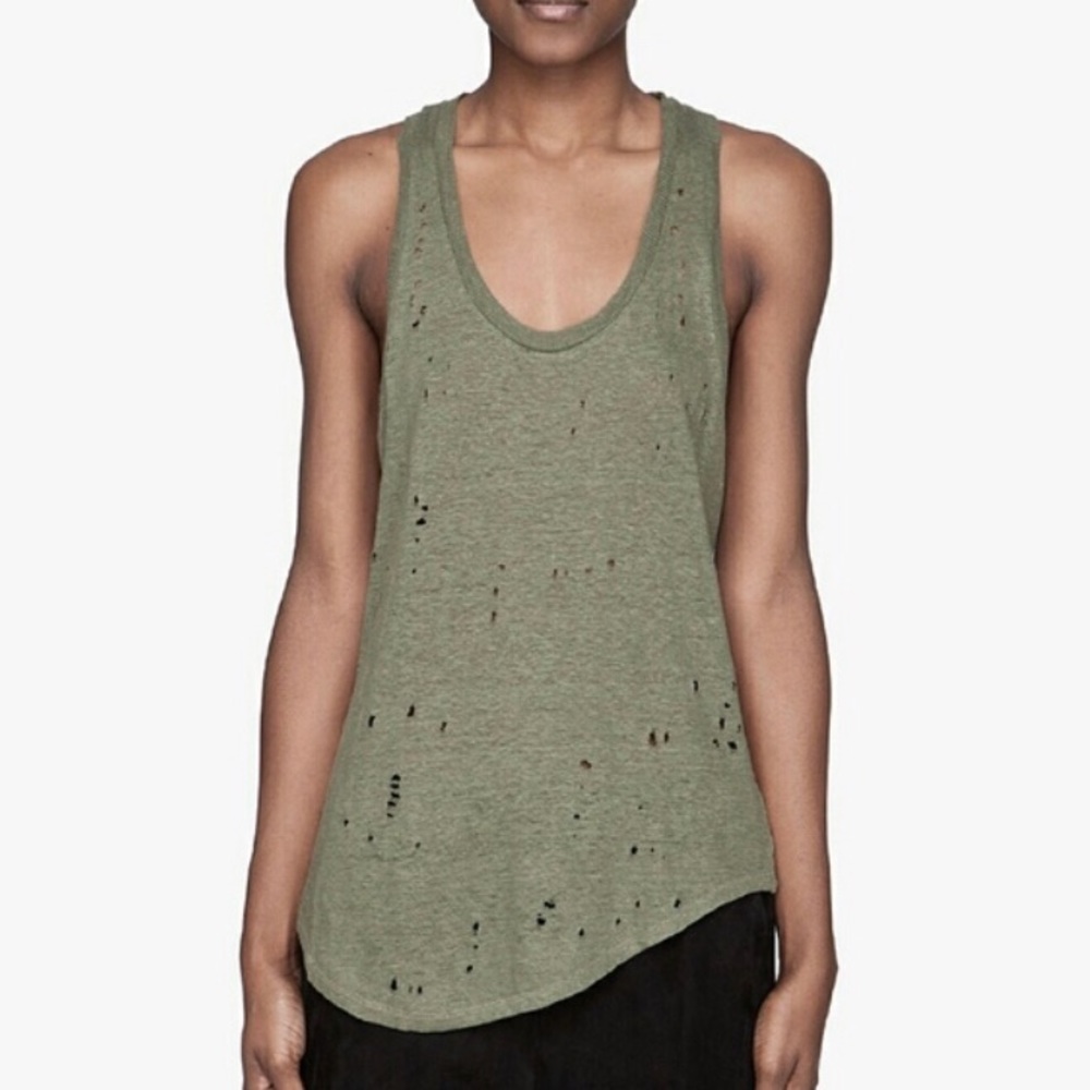 IRO Doris Distressed Racerback Top